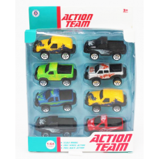 Action Team 8 Pack of Die Cast 4WD