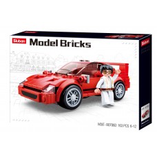 Model Bricks Red Sports Car